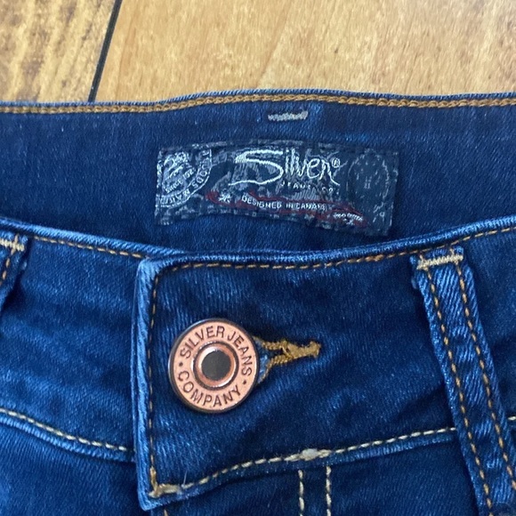 Silver Jeans Women's Straight Leg Jeans - Dark Blue - Picture 3 of 9